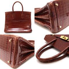 エルメス HERMES ハンドバッグ バーキン30 ポロサス ブラウン系の画像