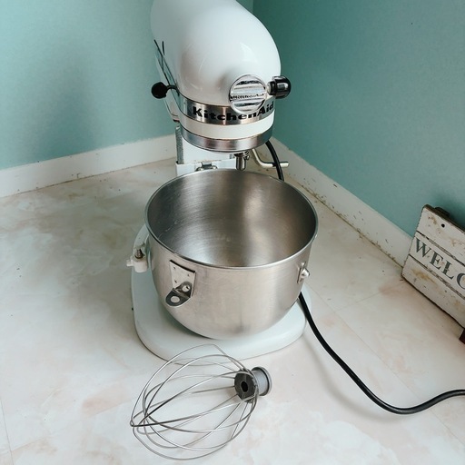 キッチンエイド スタンドミキサー 3種アタッチメント KSM7WH 6.9L 100V 400W 50/60Hz 卓上ミキサー ステンレスボウル