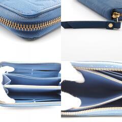 ルイヴィトン LOUIS VUITTON 長財布 モノグラムアンプラント ジッピーウォレット ラウンドファスナー M41857 ブルーの画像
