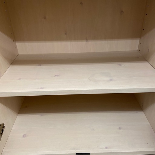【来店いただける方限定】　食器棚　2枚扉　程度B   ナチュラル　【トレファク摂津店】