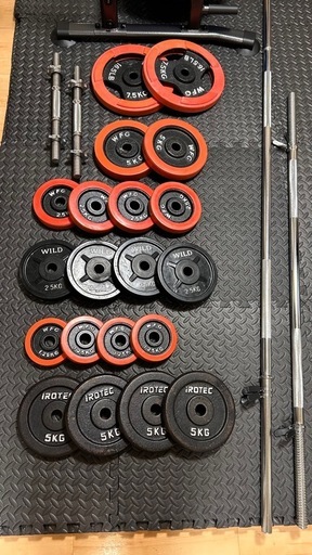 各種バーベルとプレート　バラ売り可能