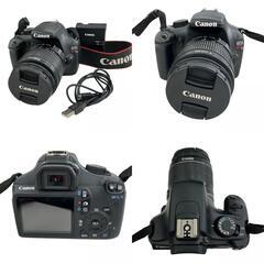 186000 現状品 canon キャノン EOS Kiss x50 カメラ＆レンズ2点 DS126291 【レンズ】EFS10-55mm、EFS18-55mm    ブラック 2点まとめ売り [0000000000861]の画像