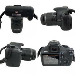 186000 現状品 canon キャノン EOS Kiss x50 カメラ＆レンズ2点 DS126291 【レンズ】EFS10-55mm、EFS18-55mm    ブラック 2点まとめ売り [0000000000861]の画像