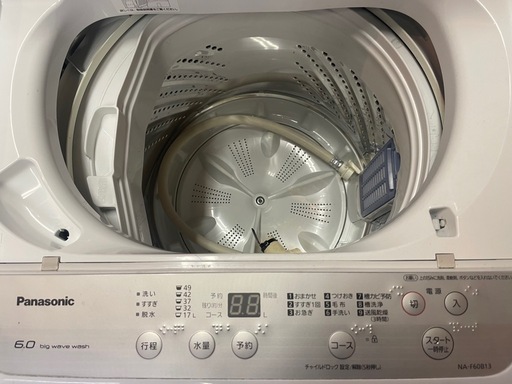 【中古】¥13,000 パナソニック6k全自動洗濯機【II172】