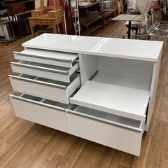 ジモティー限定価格！S722 ⭐ 三友ファニチャー  キッチンカウンター Daisy デイジー スライドテーブルタイプ 幅139cm USEDの画像
