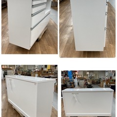 ジモティー限定価格！S722 ⭐ 三友ファニチャー  キッチンカウンター Daisy デイジー スライドテーブルタイプ 幅139cm USEDの画像