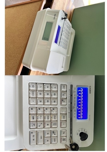 売れました【美品】カシオ 電子レジスター10部門 ホワイト SR-S200-EX-WE レジスタ本体 感熱紙4ロール付き 5ヶ月程しか