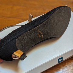 靴　パンプス　黒レース地　24cm 札幌市手稲区の画像