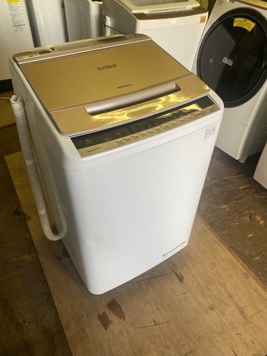 NO B519?福岡市内配送設置無料✨?BW-V80C 全自動洗濯機 ビートウォッシュ シャンパン [洗濯8.0kg /乾燥機能無 /