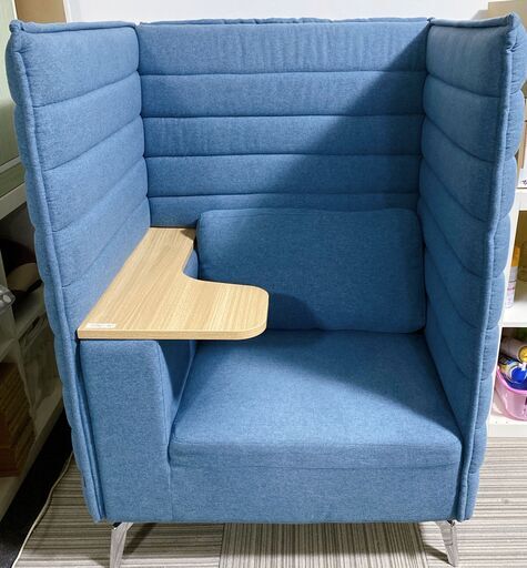 M568  オフィスコム HIBIS ハイビス ハイバックソファ 1人掛け テーブル付き