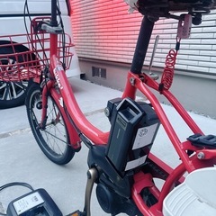 【大阪市、松原市可能】ブリヂストン　ビッケ2　 電動アシスト自転車　電動自転車　こども　こども乗せ　後ろ乗せの画像