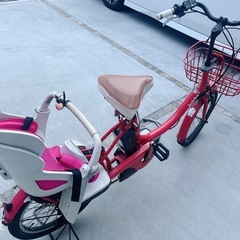 【大阪市、松原市可能】ブリヂストン　ビッケ2　 電動アシスト自転車　電動自転車　こども　こども乗せ　後ろ乗せの画像
