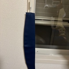 1級遮光カーテン(ネイビー)1枚＋レース1枚セットの画像