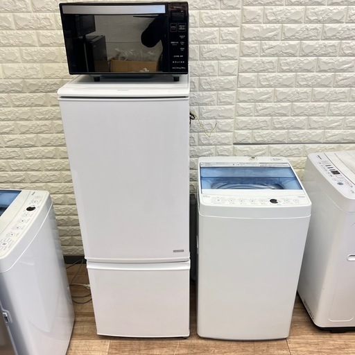 配送設置0円で??冷蔵庫&洗濯機分解洗浄済み✨電子レンジ‼️