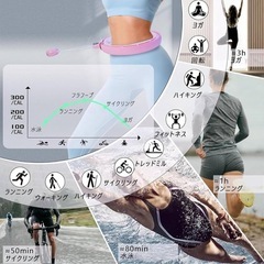 スマートフラフープ ダイエット用 カウントセンサー付き サイズ調整可の画像