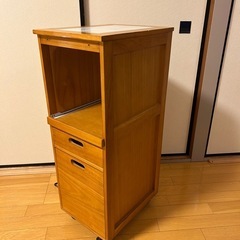 [幅31] 天然木スリムキッチンラック の画像