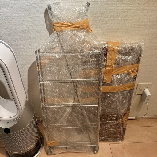 無印　ステンレスユニットシェルフ ワイド 小　ウォールナット