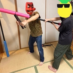 スポーツチャンバラ沖縄古武道（六尺棒.サイ.ヌンチャク）ラバー、プラスチック安全❗️の画像
