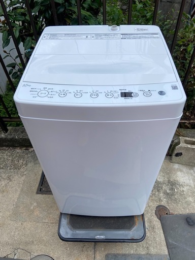 【受付終了】【23区近隣配送設置無料 】 H538超極美品 Haier 2024年製 全自動洗濯機 4.5kg コンパクト