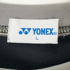ヨネックス 半袖 ゲームシャツ L グレー/ブラック/レッド YONEX バドミントンウェア テニスの画像