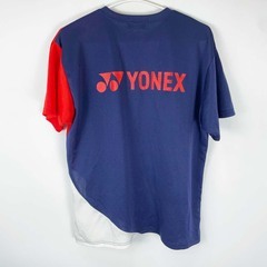 ヨネックス SJリーグ 半袖 Tシャツ L ネイビー/レッド YONEX バドミントンウェア テニスの画像
