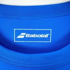 バボラ 半袖 Tシャツ ゲームシャツ L ブルー BABOLAT バドミントンウェア テニスの画像