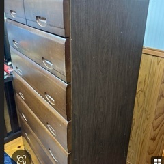 木製チェスト 8引き出し ブラウンの画像