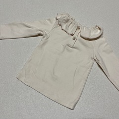 mini beige フリル襟 Tシャツ 18mの画像