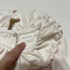 mini beige フリル襟 Tシャツ 18mの画像
