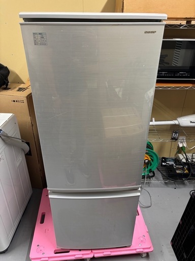 SHARP/シャープ 2ドア冷蔵庫 SJ-D17D-S 2018年製 167L 中古品・動作OK