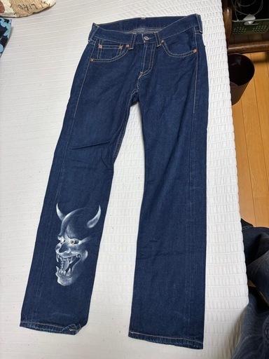 Levi's リーバイス ジーンズ 和柄 般若 ペイント デニム 501