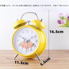 【新品】二度寝防止に！大音量 ツインベル 目覚まし時計 バックライト 静音の画像