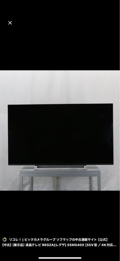 REGZA テレビ 55M540X 保護カバー付き