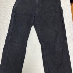 「XLARGE デニム ワークパンツ 黒 刺繍入り M」の画像