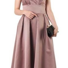 【超美品】ボレロ付きサテンドレスSの画像