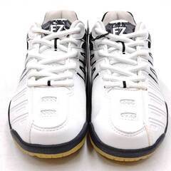 【未使用】FZ FORZA フォーザ LEANDER メッシュ バドミントン シューズ 24.5cm ホワイト ブラック FZ301677の画像