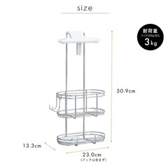 【送料無料】ステンレスシャワーラック２段【 バス 収納 バスラック バス用品 整理棚 ラック 】の画像