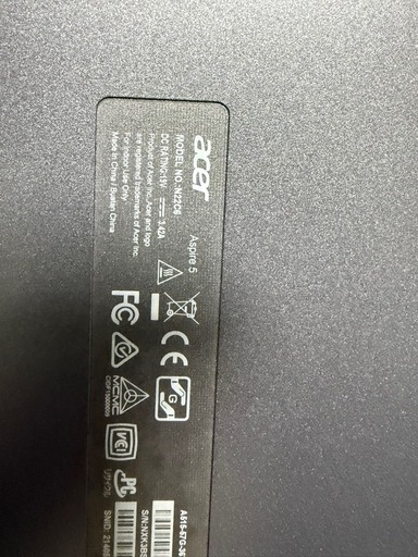 Acer Aspire 5 (第12世代 Core i3 / 8GB RAM / 256GB SSD) 状態は良好で、不具合はありませ