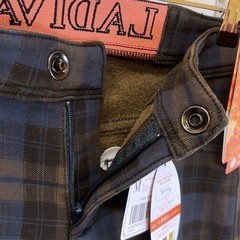 【未使用】LADIVA by EDWIN エドウイン スキニー レギンス 暖パン 裏起毛 パンツ ボトムス M ブラウン ネイビー VL110W-923 レディース チェックの画像