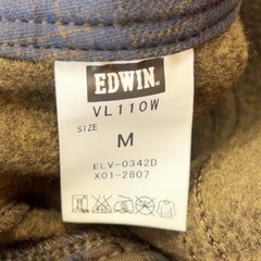 【未使用】LADIVA by EDWIN エドウイン スキニー レギンス 暖パン 裏起毛 パンツ ボトムス M ブラウン ネイビー VL110W-923 レディース チェックの画像