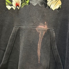 アディダスオリジナルス黒ボタニカルトレフォイルパーカーXLの画像