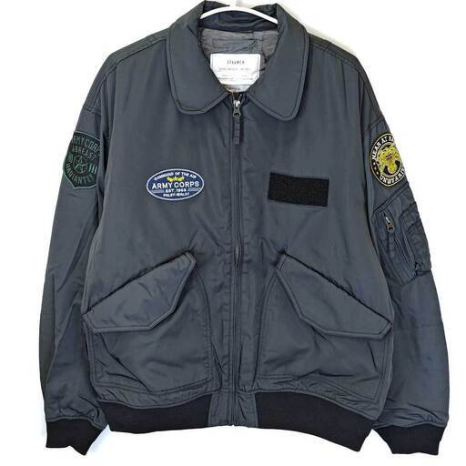 【未使用】BEAMS HEART ビームス ハート CWU-45 ミリタリー ブルゾン M ブラック 42-18-0087-147 ユニセックス 中綿ブルゾン