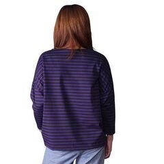 【日本製-新品-検品済】ボーダー柄ワイドボートネックＴの画像