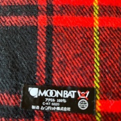 ブランケット　ストール　赤×黒チェックの画像