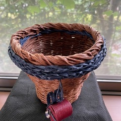 クラフトバンド鉢カバー　3点セット　ハンドメイド カゴ インテリア バスケットの画像