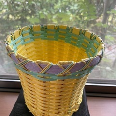 クラフトバンド鉢カバー　3点セット　ハンドメイド カゴ インテリア バスケットの画像