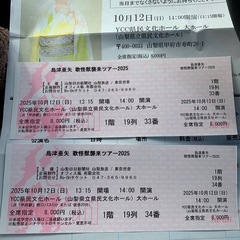 定価16000円　10月12日　コンサートチケット　島津亜矢　2枚セット　ペアチケット　演歌　歌手　県民文化ホール　10月　芸能　紅白　有名　歌手　コンサート　ライブ　歌謡曲　歌手　日本　指定席　　　の画像