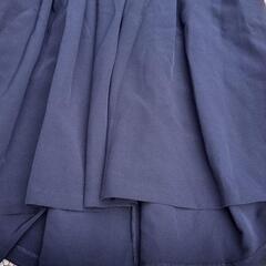 17号サイズ　４L　定価14000円　エフデ　フレアースカート　新品値札付き　大きいサイズ　17号　ef dé 　濃紺　フレアスカート 14000円　値札付きの画像