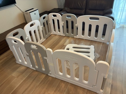 大阪熊 ベビーサークル140×200 グレー OKUMAベビーサークル 200×140