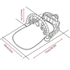 赤ちゃんピアノジム インファント 早期教育 体力トレーニング 多様な図案 お誕生日プレゼントの画像